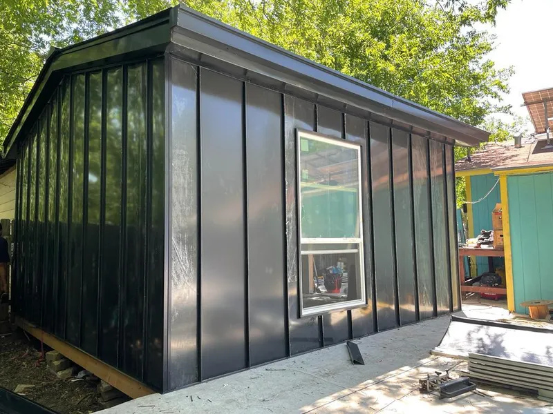 Black standing seam metal wall panels for Metal Roof Installation in Santa Fe Springs